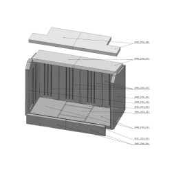 Žárobetonová komora komplet - černá KV IMPRESSION 3g L 83.51.16  
